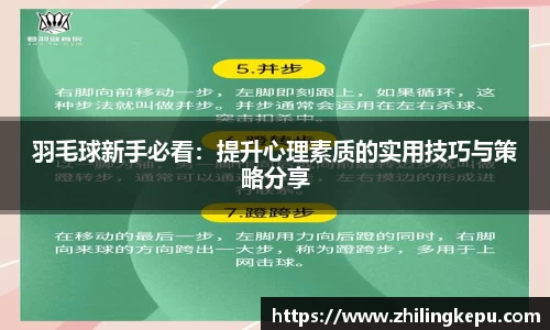 羽毛球新手必看：提升心理素质的实用技巧与策略分享